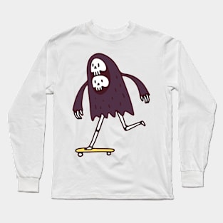 Skate Grim Style Funny Long Sleeve T-Shirt